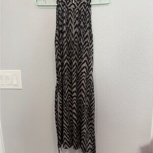 Banana Republic Black and Taupe Zigzag Dress